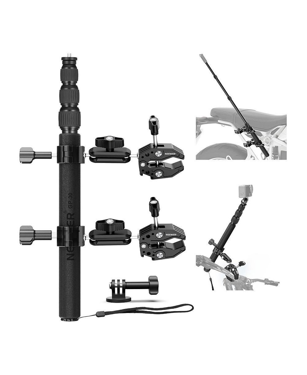Neewer GP-30 Dual Ball Head Magic Arm Camera Mount for Select GoPro, DJI and Insta360 Action Cameras