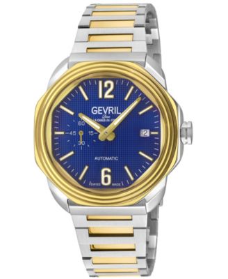 Мужские часы Gevril Roosevelt Swiss Automatic двухцветные IPYG/SS с браслетом
