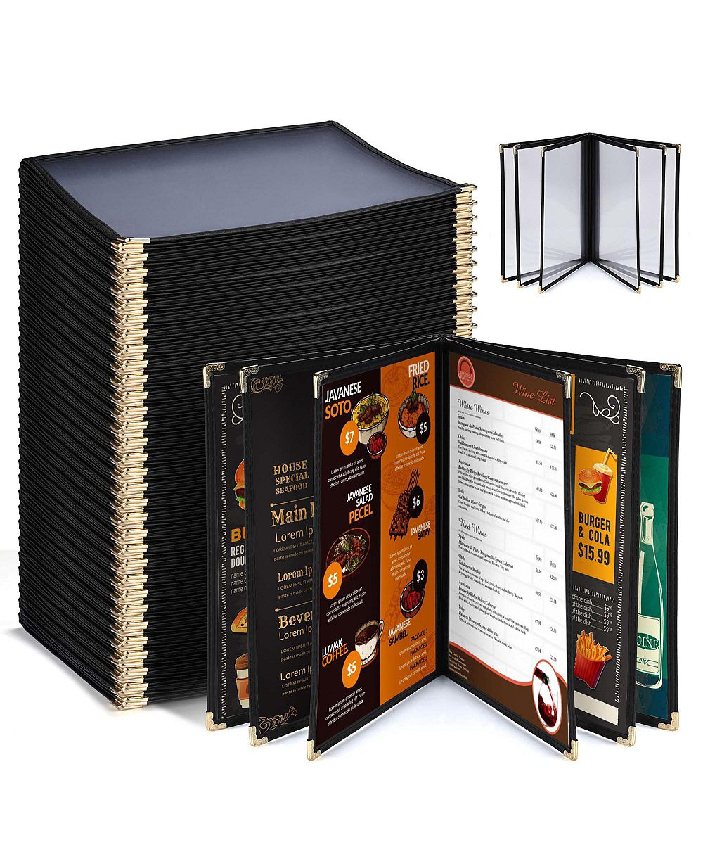 Yescom Menu Covers 8.5 x 11" 6 страниц 12 видов