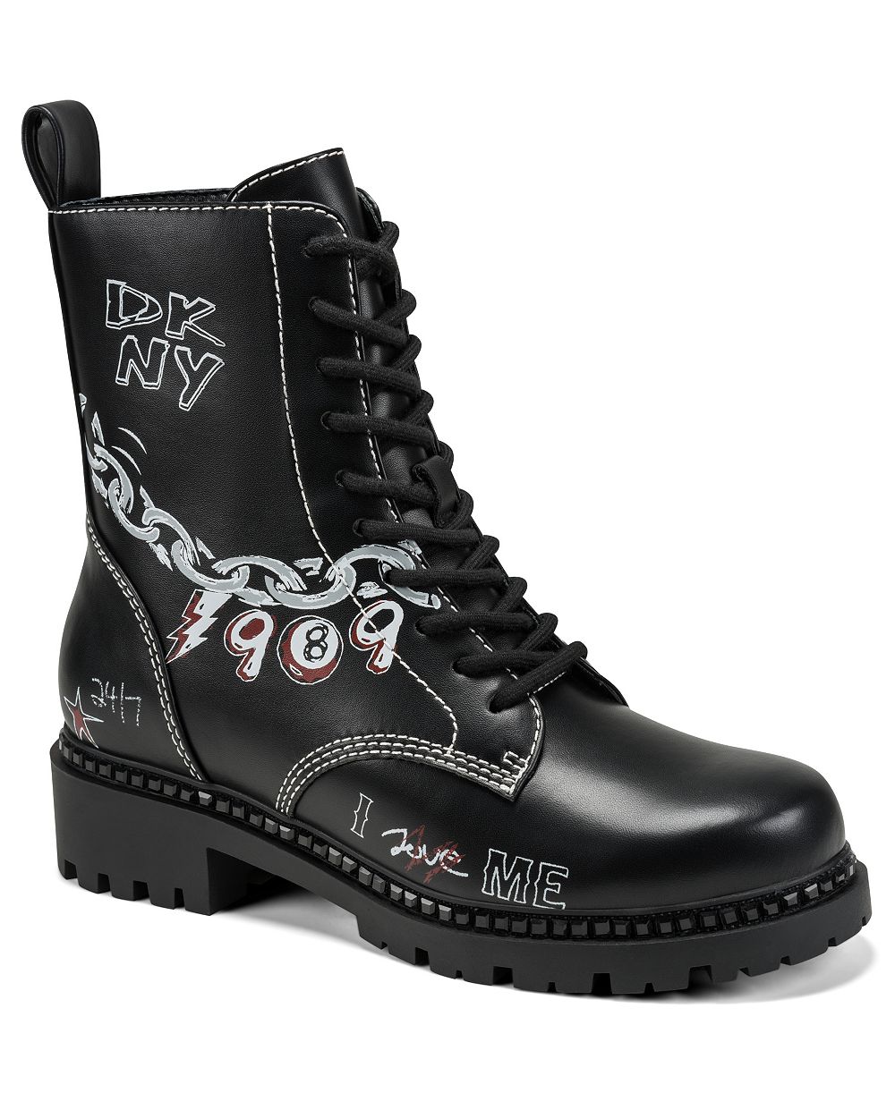 DKNY Women's Rixie Lace-Up Charms Booties