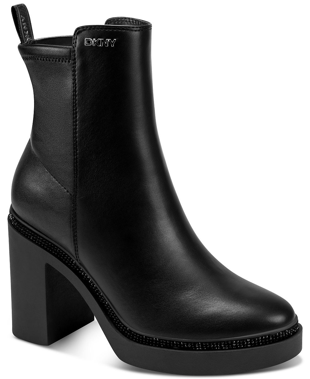 DKNY Women's Telsi Platform Block Heel Booties