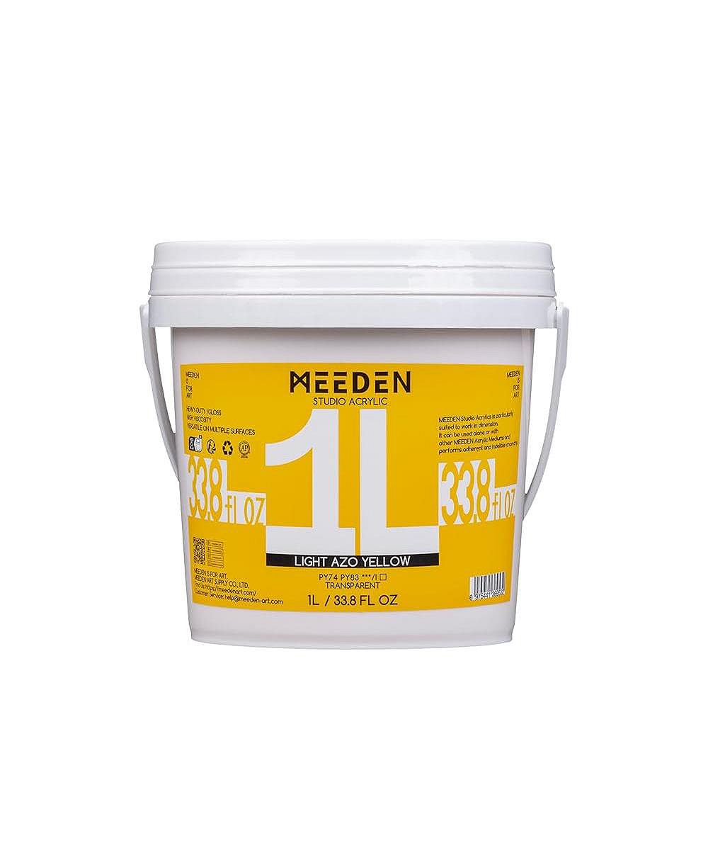 Meeden Studio Acrylic Paint-Light Azo, 1Liter / 33.8 ounces