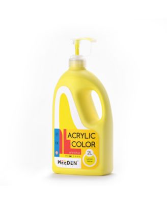 Meeden Acrylic Paint with Pump Lid, 1/2 Gallon (2Liter /67.6 ounces.) Heavy-Body  Rich Pigment Color, Perfect for Art Class
