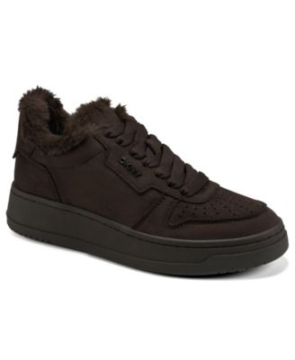 DKNY Women's Autumn Faux Fur Lace-Up Sneakers