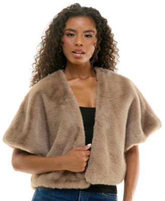 SENI & CADE Юниоры укороченный открытый перед faux fur жилет