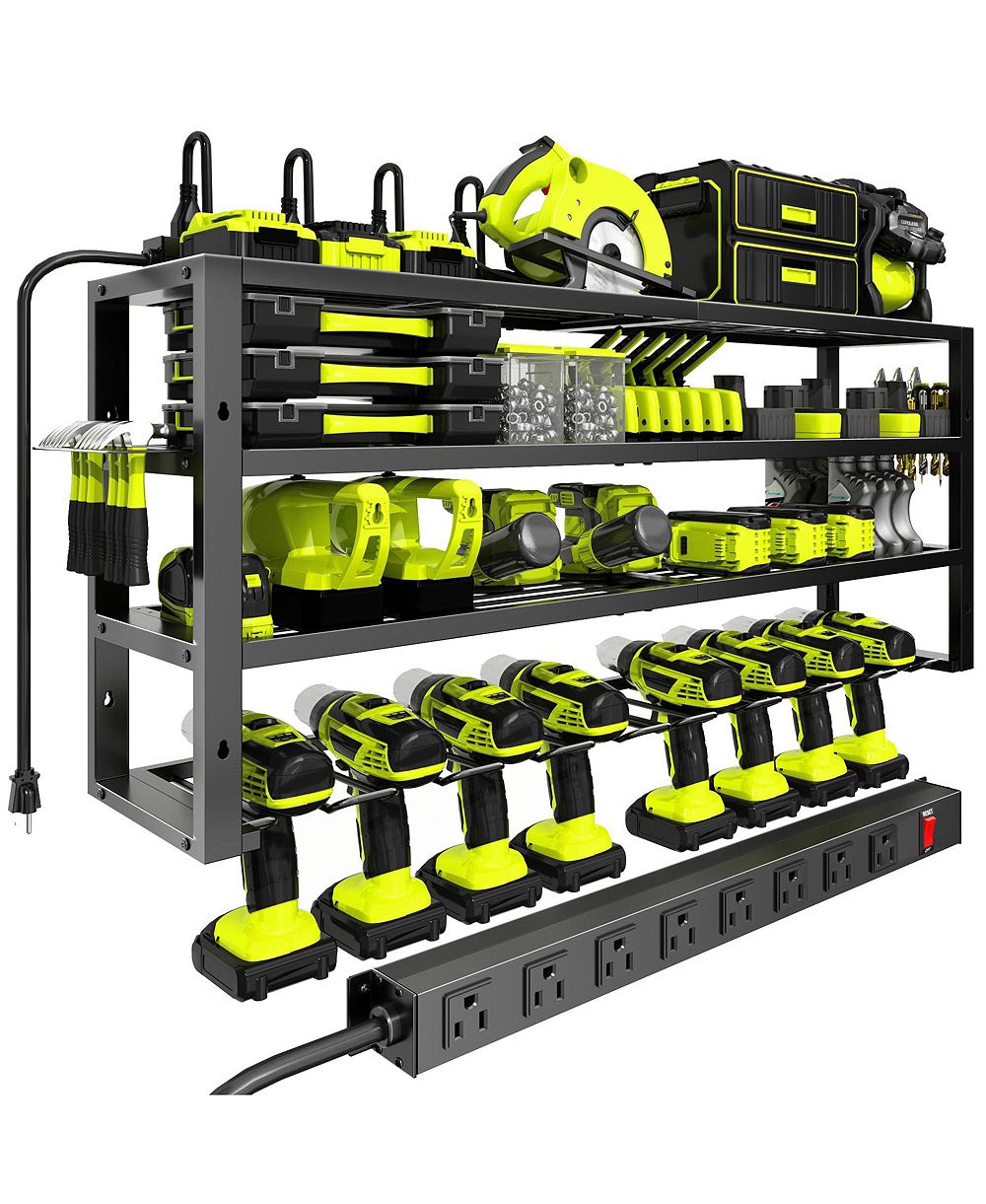 XDOVET Power Tool Organizer Wall Mount Charging Station Drill Holder Garage Rack
