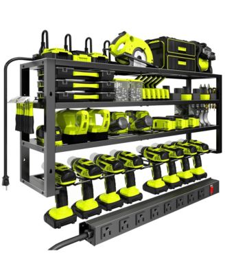 XDOVET Power Tool Organizer Wall Mount Charging Station Drill Holder Garage Rack