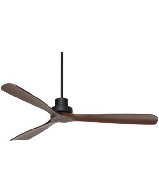Casa Vieja Delta-Wing XL DC Industrial Indoor Ceiling Fan with Remote Control Matte Dark Walnut for Living Room Kitchen House Bedroom Family
