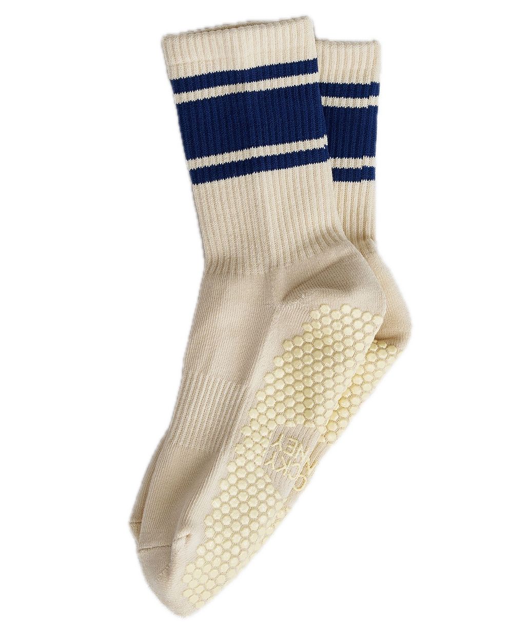 Lucky Honey Women's Crew Stripe Grip Pilates & Barre Socks