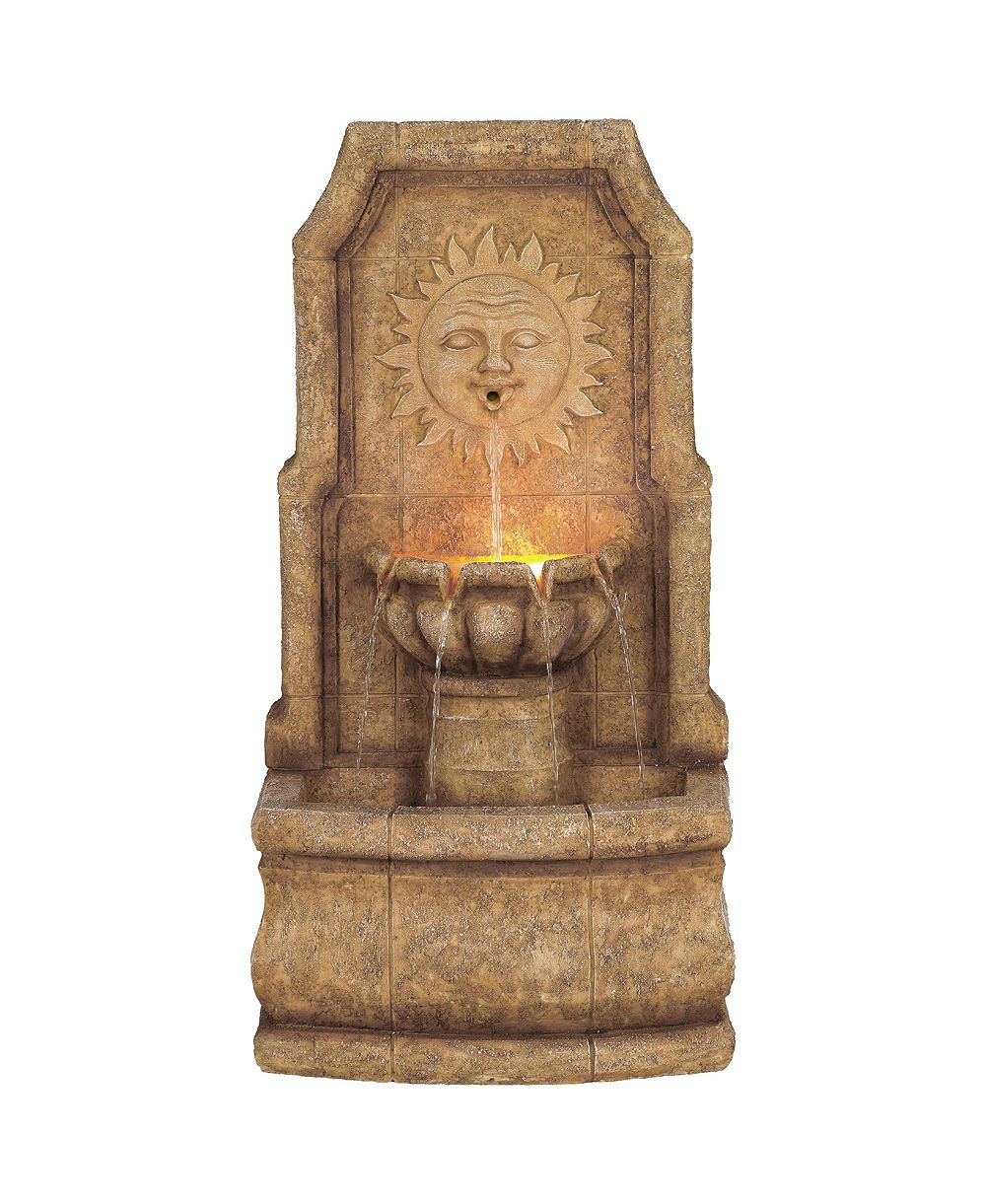 Декоративный фонтан John Timberland Sun Villa 37" High Large Italian Outdoor Decor Faux Stone Floor с LED