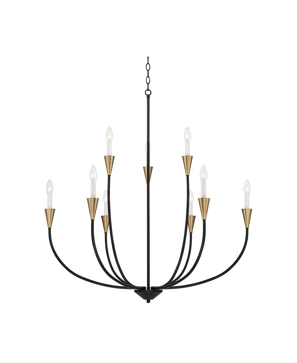 Possini Euro Design Vanelti Chandelier 37" Wide Modern 9-Light Candelabra Fixture for Dining Room House Foyer Kitchen