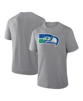 Fanatics Men's Heather Gray Seattle Seahawks Heritage Tribute Tri-Blend T-Shirt