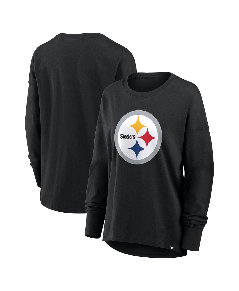 Женская черная футболка Fanatics Pittsburgh Steelers Essential Long Sleeve