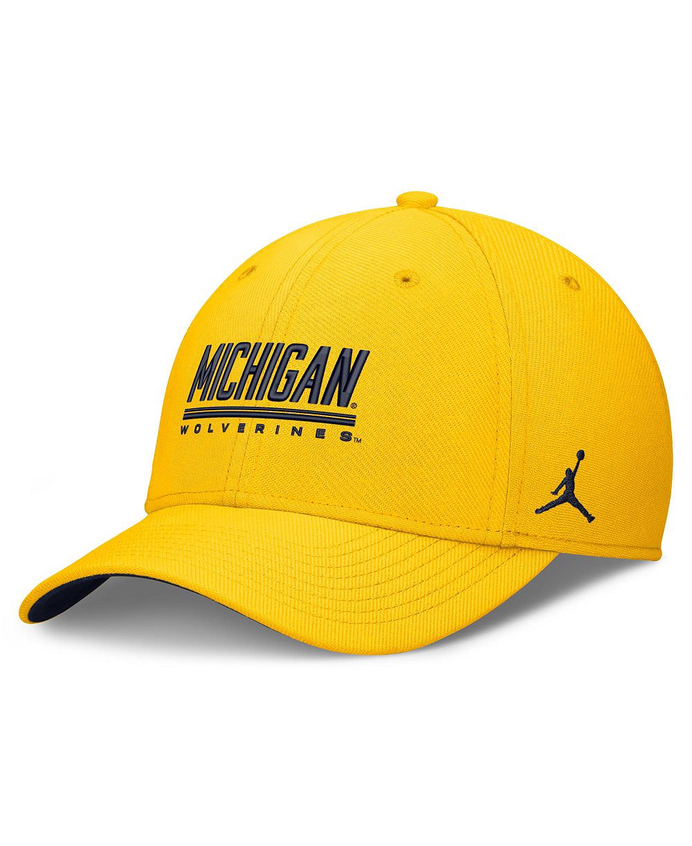 Мужская кепка Jordan Michigan Wolverines Game Day Rise Swooshflex