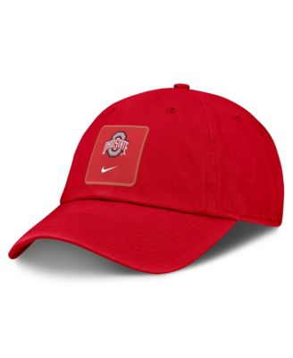 Мужская и женская кепка Nike Scarlet Ohio State Buckeyes 2026 Sideline Club Adjustable