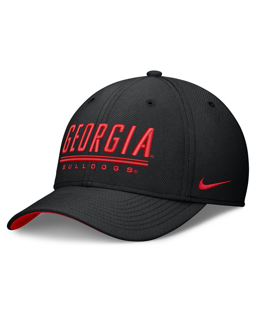Мужская кепка Nike Black Georgia Bulldogs Game Day Rise Swooshflex