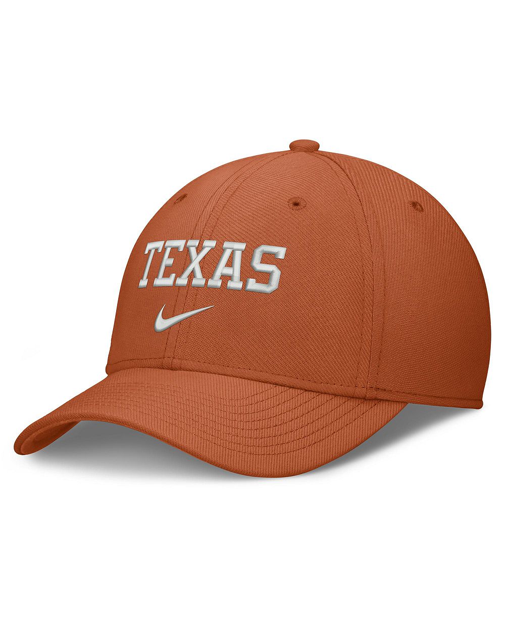Nike Men's Texas Orange Texas Longhorns Rise On-Field SwooshFlex Dri-FIT Flex Hat