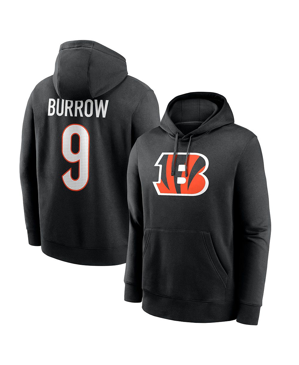 Мужское худи Nike Joe Burrow Black Cincinnati Bengals Name & Number