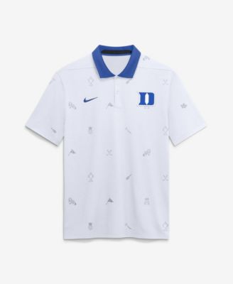 Мужская рубашка-поло Nike White Duke Blue Devils Vapor Pattern Dri-FIT