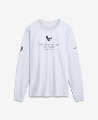 Nike Men's White Houston Texans Sideline Bold Arch Star Dri-FIT Long Sleeve T-Shirt