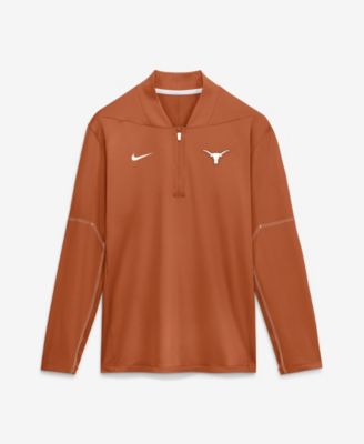 Nike Men's Texas Orange Texas Longhorns Sideline Dri-FIT Long Sleeve Half-Zip Pullover
