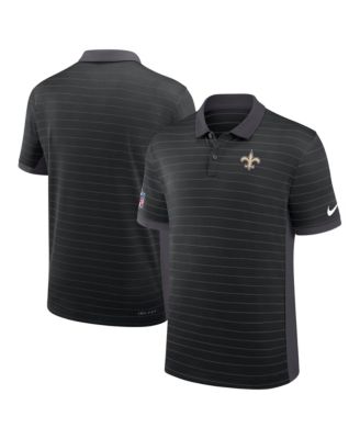 Nike Мужская рубашка-поло New Orleans Saints Sideline Victory Stripe Dri-FIT, черная
