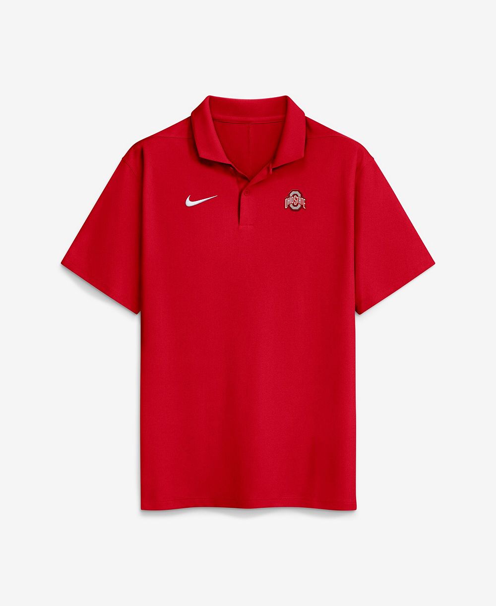 Nike Men's Scarlet Ohio State Buckeyes Primetime Victory Plus Dri-FIT Polo Shirt