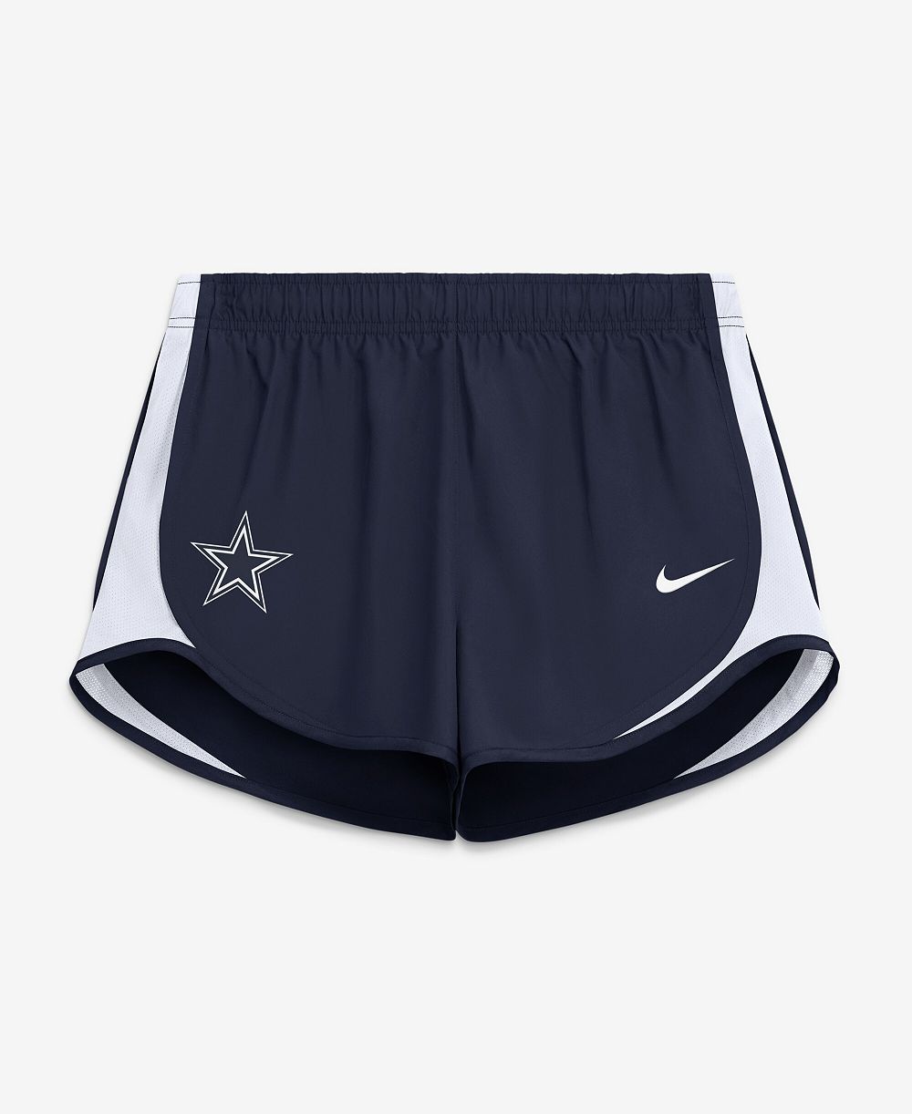 Женские шорты Nike Navy Dallas Cowboys Tempo Mid-Rise Dri-FIT