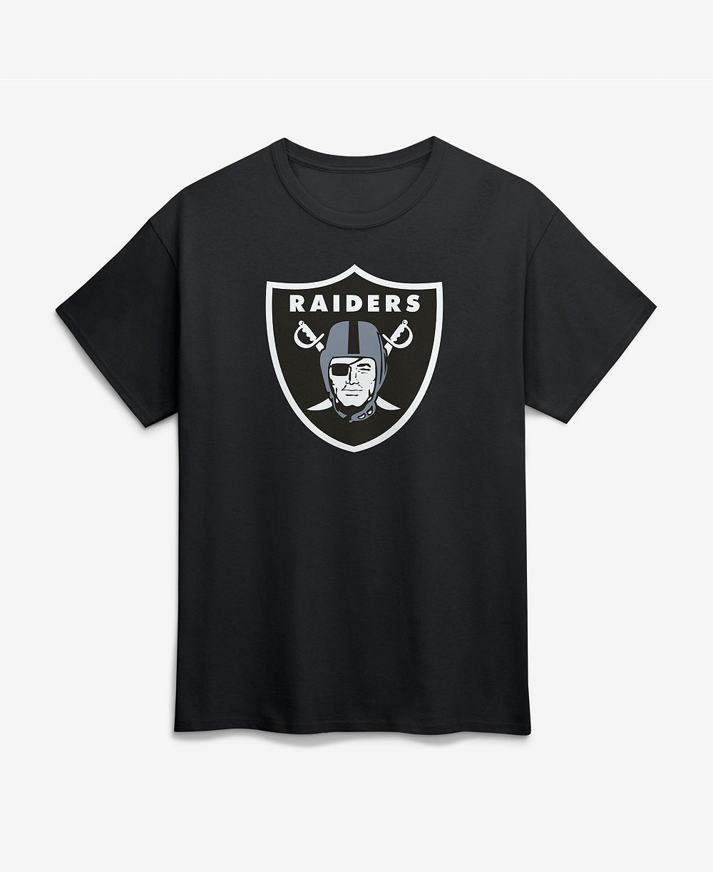 Мужская футболка Logo Athletic Black Las Vegas Raiders Primary Logo