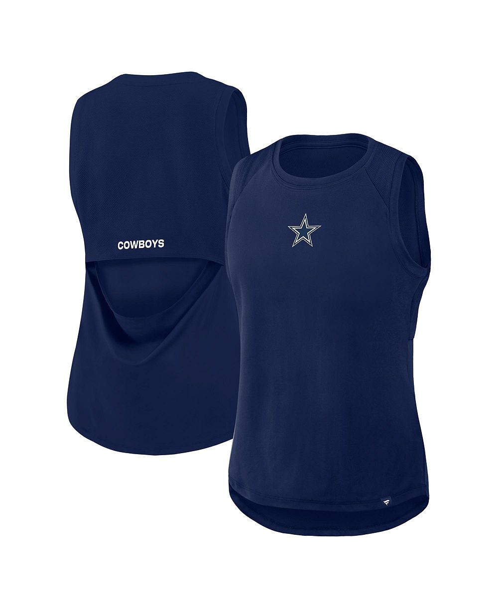 Женский топ Fanatics Dallas Cowboys с сетчатой спинкой, цвет navy