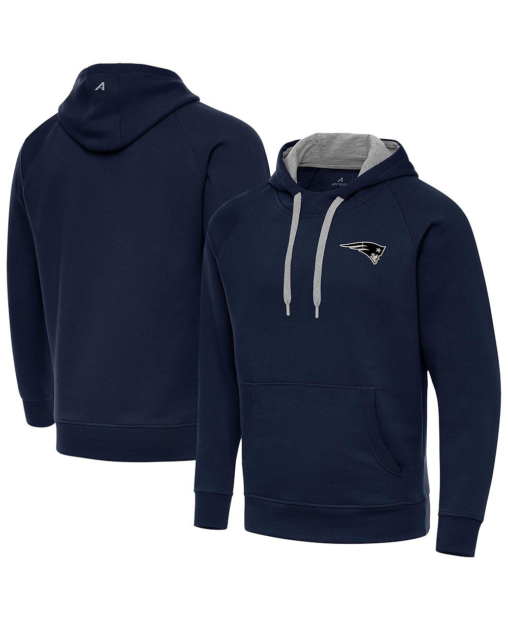 Мужское худи Antigua New England Patriots Brushed Carbon Victory Pullover