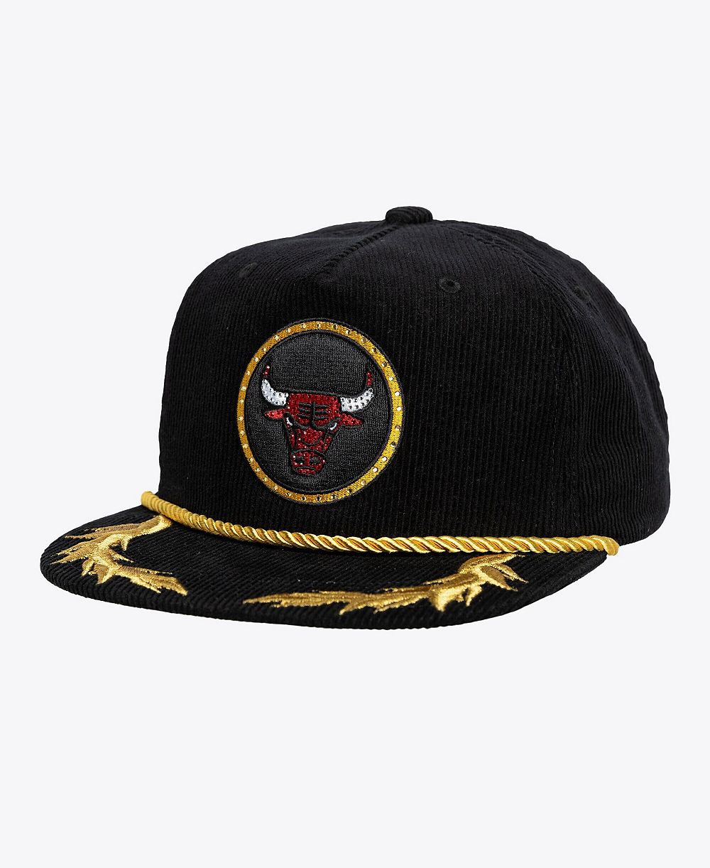 Женская кепка Mitchell & Ness x DANNIJO Chicago Bulls Deadstock Cord Snapback, черная