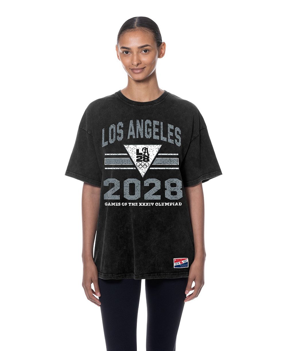 New Era Женская оверсайз футболка Black LA 2028 Summer Mineral Wash