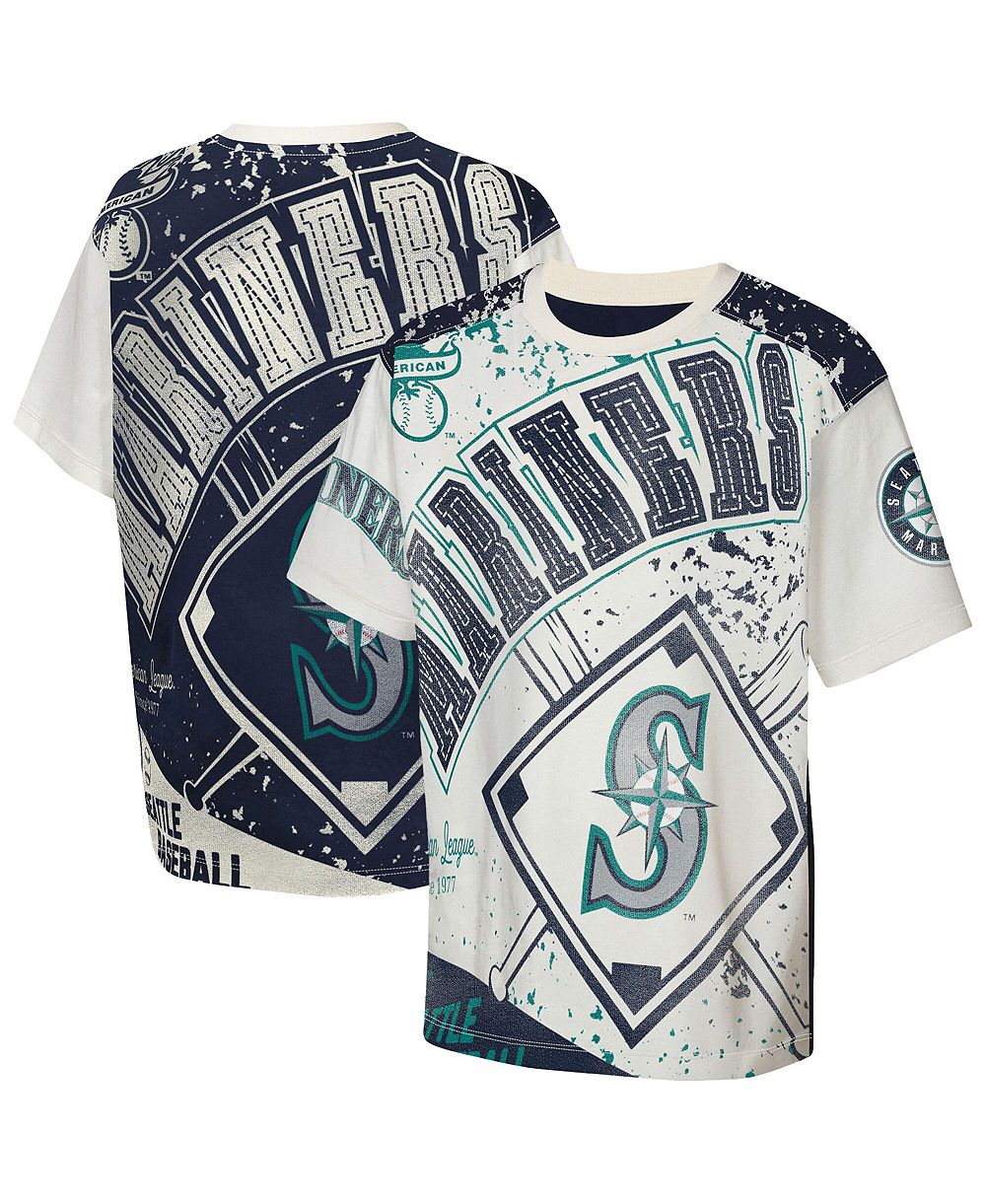 Детская футболка с принтом Seattle Mariners Cream