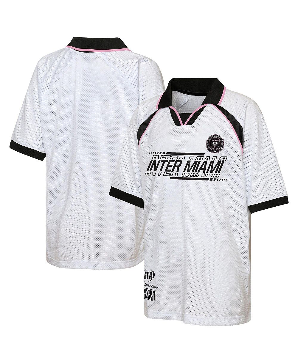 Футболка Outerstuff Inter Miami CF Mesh Raglan для мальчиков и девочек, белая