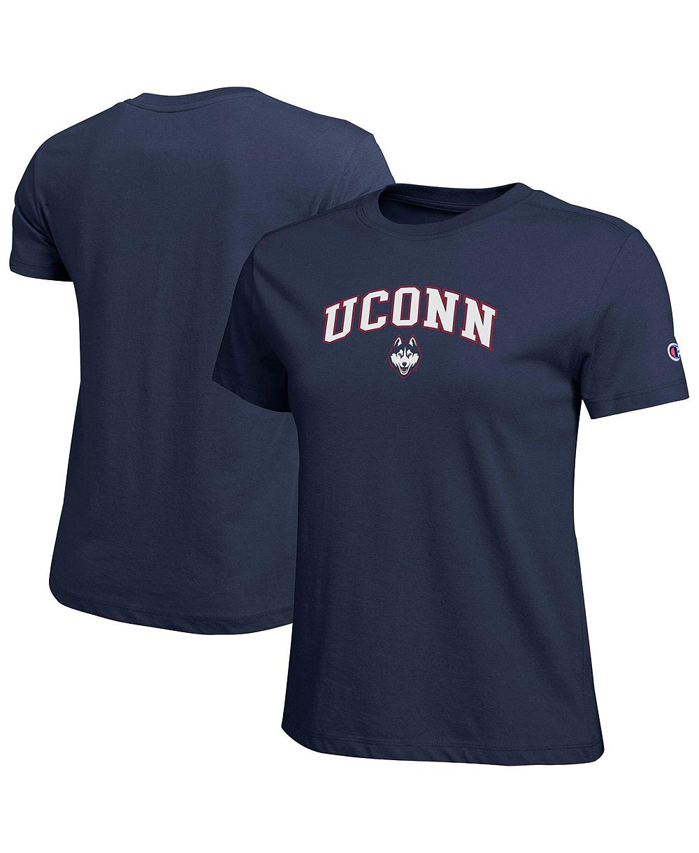 Женская футболка Champion Navy UConn Huskies Arched Over Logo