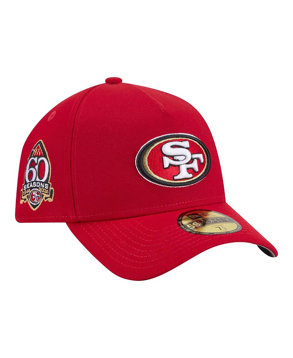 New Era Men's Scarlet San Francisco 49ers A-Frame 59FORTY Fitted Hat