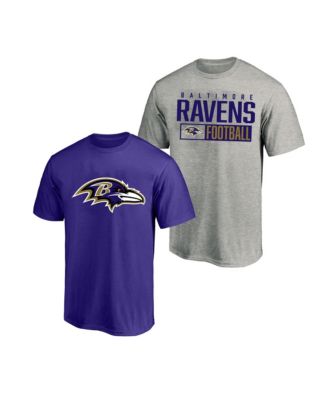 Мужские футболки Fanatics Baltimore Ravens, серый/фиолетовый, 2-pack