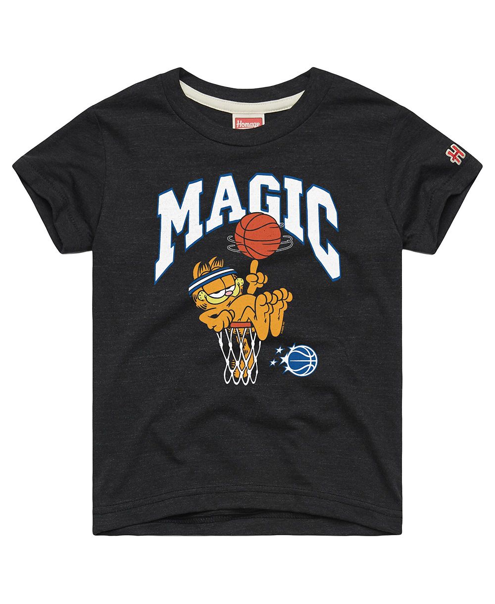 Футболка Homage Big Boys and Girls Garfield x Charcoal Orlando Magic Tri-Blend T-Shirt