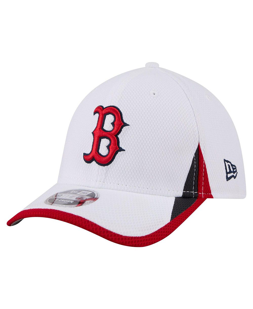 Мужская кепка New Era White Boston Red Sox Cut n Sew 39THIRTY Flex