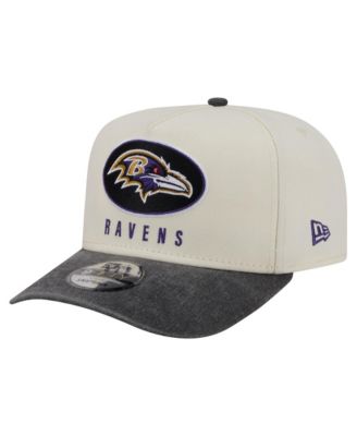 Мужская кепка New Era Cream/Black Baltimore Ravens Washed A-Frame 9FIFTY Snapback
