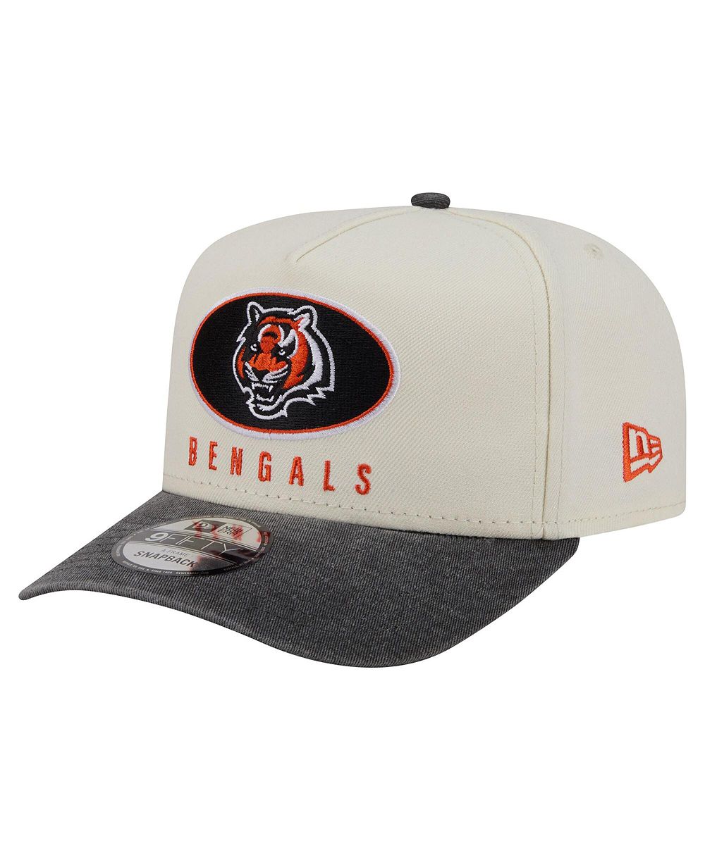 Мужская кепка New Era Cream/Black Cincinnati Bengals Washed A-Frame 9FIFTY Snapback