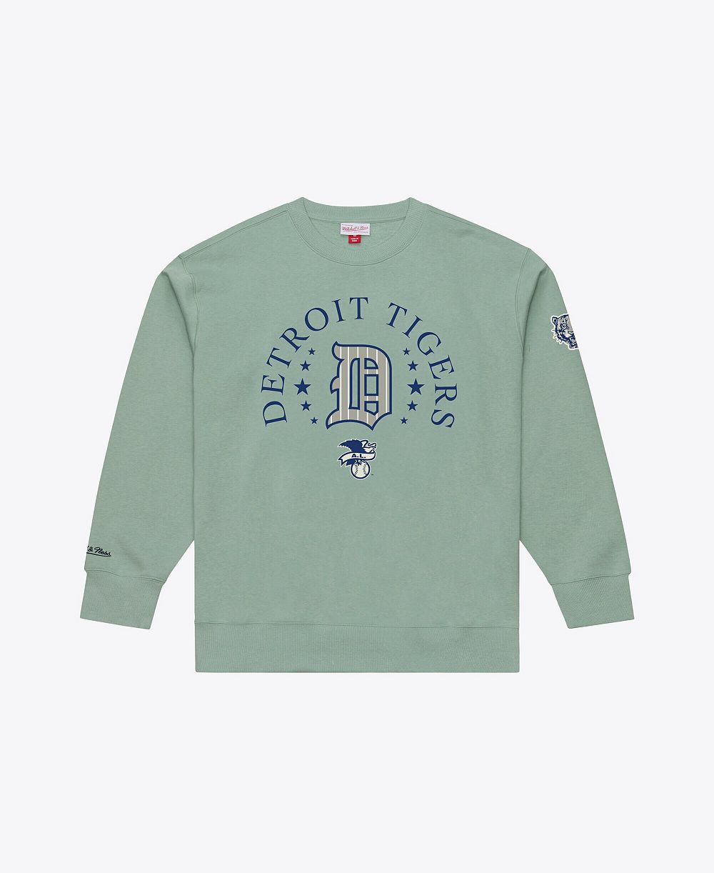 Мужское свитшот Mitchell & Ness Detroit Tigers Yacht Rock Fleece