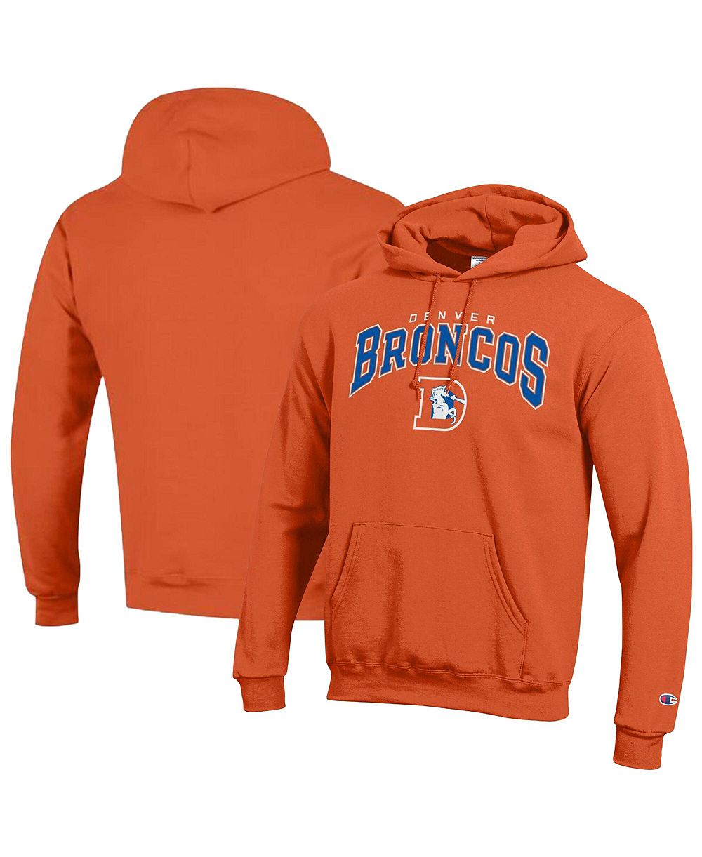 Мужское худи Champion Orange Denver Broncos Powerblend Arch over Logo