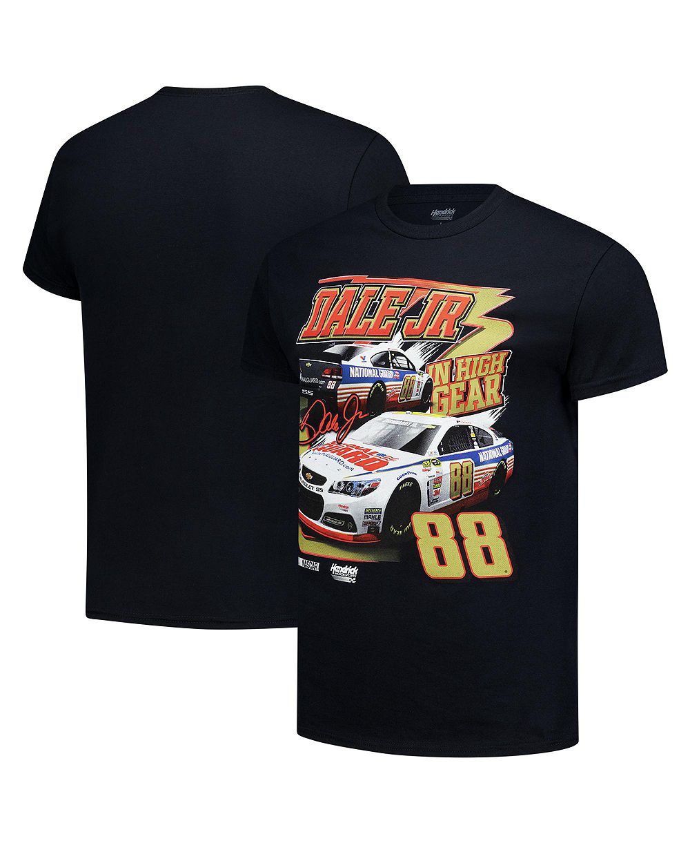Checkered Flag Sports Мужская футболка с графикой Dale Earnhardt Jr. 1-Spot Pit Road, клетчатый флаг