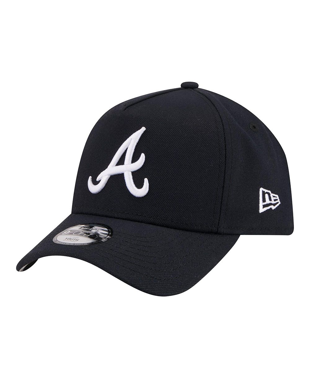 New Era 9FORTY A-Frame кепка-регулируемая для мальчиков и девочек Navy Atlanta Braves