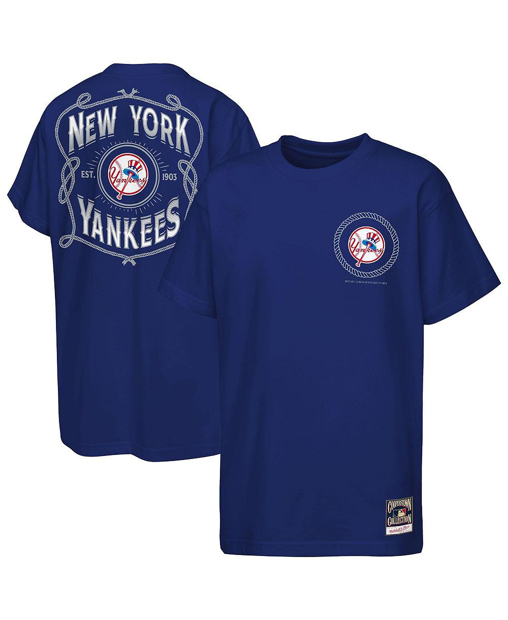 Футболка Mitchell & Ness Big Boys and Girls Navy New York Yankees Cooperstown Rodeo Rope