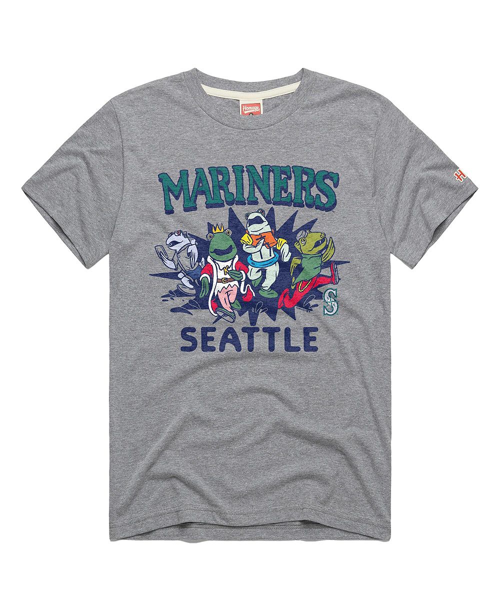 Homage Мужская футболка Seattle Mariners Tri-Blend Hyperlocal, серая