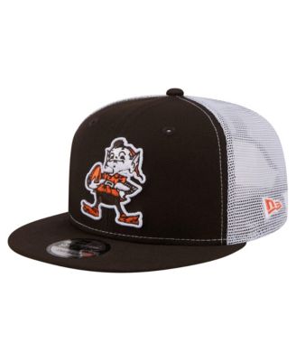 New Era Men's Brown Cleveland Browns Core Team 9FIFTY Trucker Snapback Hat