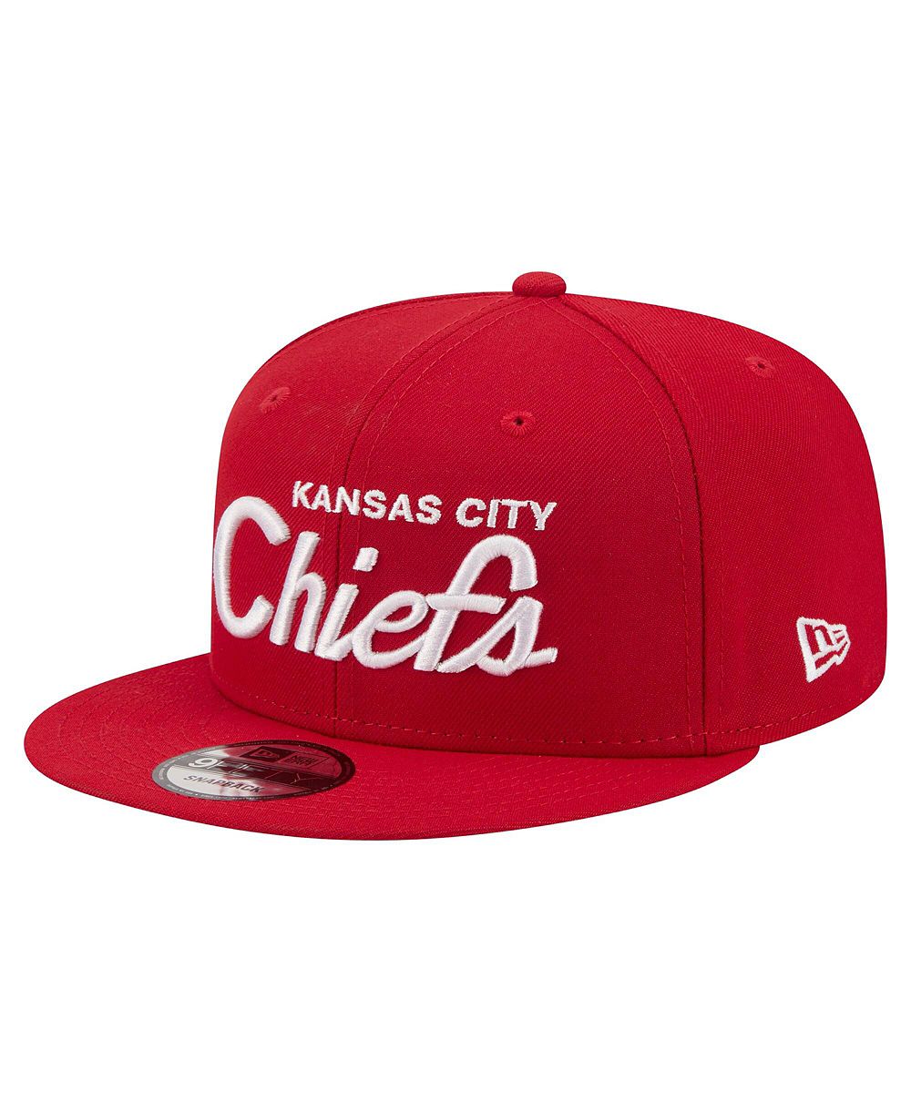 Мужская кепка New Era Red Kansas City Chiefs Core Team Script 9FIFTY Snapback